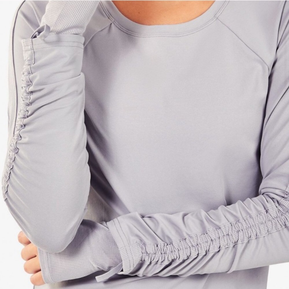 Fabletics Cashel Adjustable Gray Long Sleeve Top - image 2